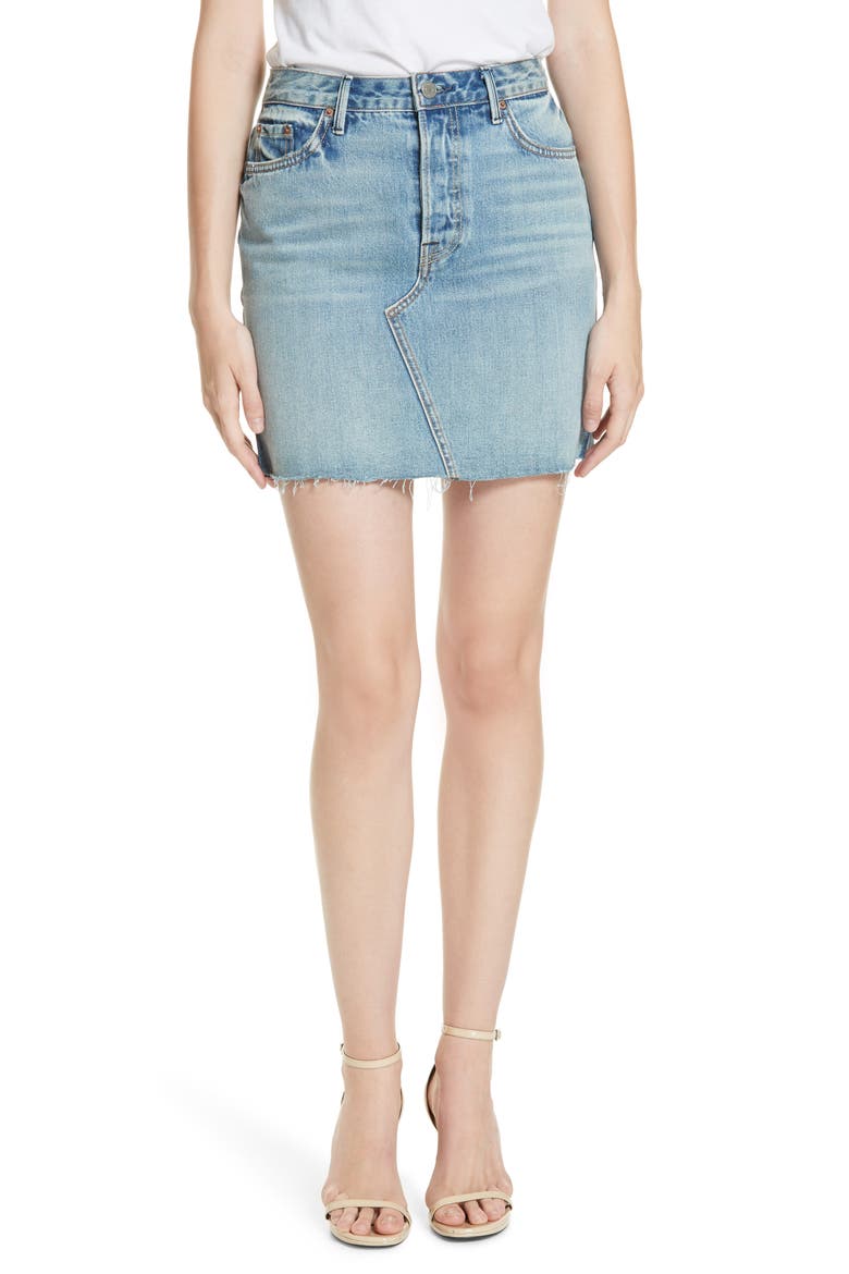 Blaire Denim Miniskirt, Main, color, TOUCH THE FLOOR
