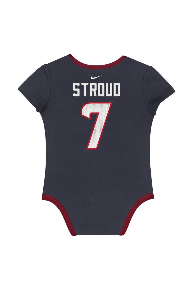 Newborn & Infant Nike C.J. Stroud Houston Texans Name & Number 3-Pack Bodysuit Set, Alternate, color, Navy