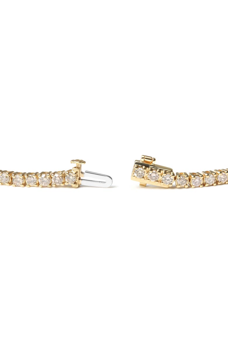 14K Yellow Gold 6.0 Cttw Classic 4 Diamond Tennis Bracelet, Alternate, color, Yellow