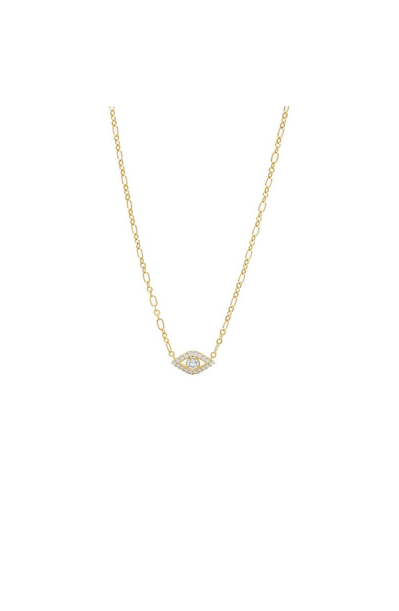 BY ADINA EDEN Small CZ Evil Eye Pendant Necklace, Main, color, Gold