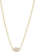 BY ADINA EDEN Small CZ Evil Eye Pendant Necklace