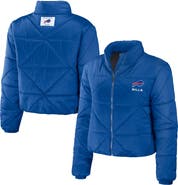 WEAR by Erin Andrews Women's WEAR by Erin Andrews  Royal Buffalo Bills Cropped Puffer Full-Zip Jacket