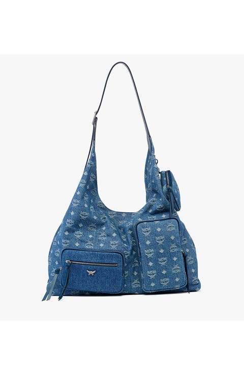 Aren Multi-Shopper in Monogram Denim Jacquard