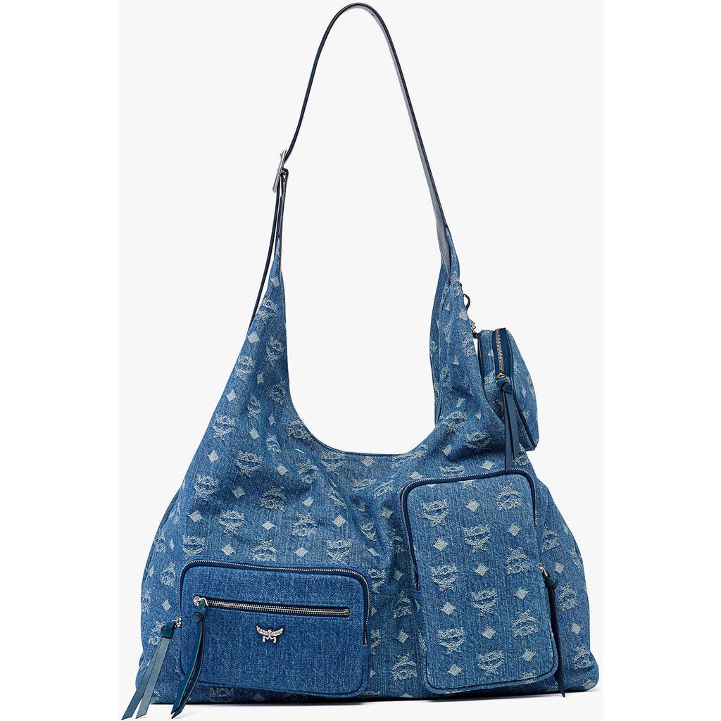 Mcm Aren Extra Large Shopper Tote In Blue