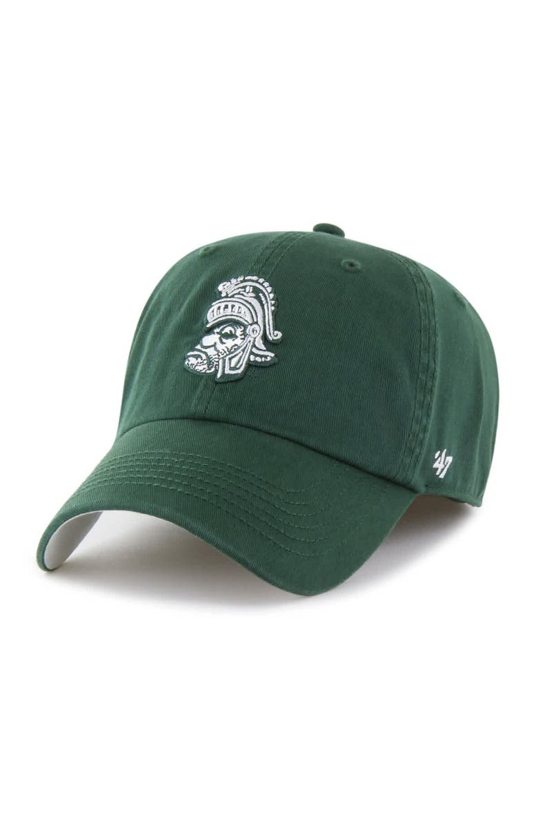 '47 Men's '47 Green Michigan State Spartans Vintage Sure Shot Franchise Fitted Hat, Alternate, color, Green