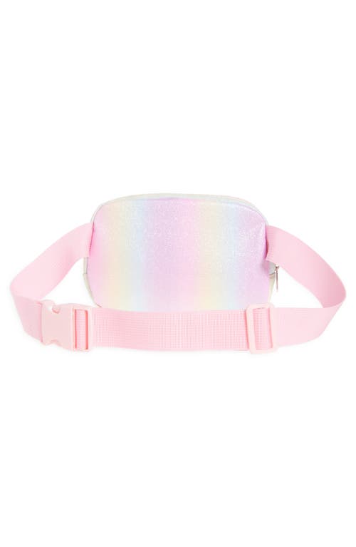 Shop Capelli New York Kids' Ombrè Glitter Crossbody Bag In Pink Pale Multi