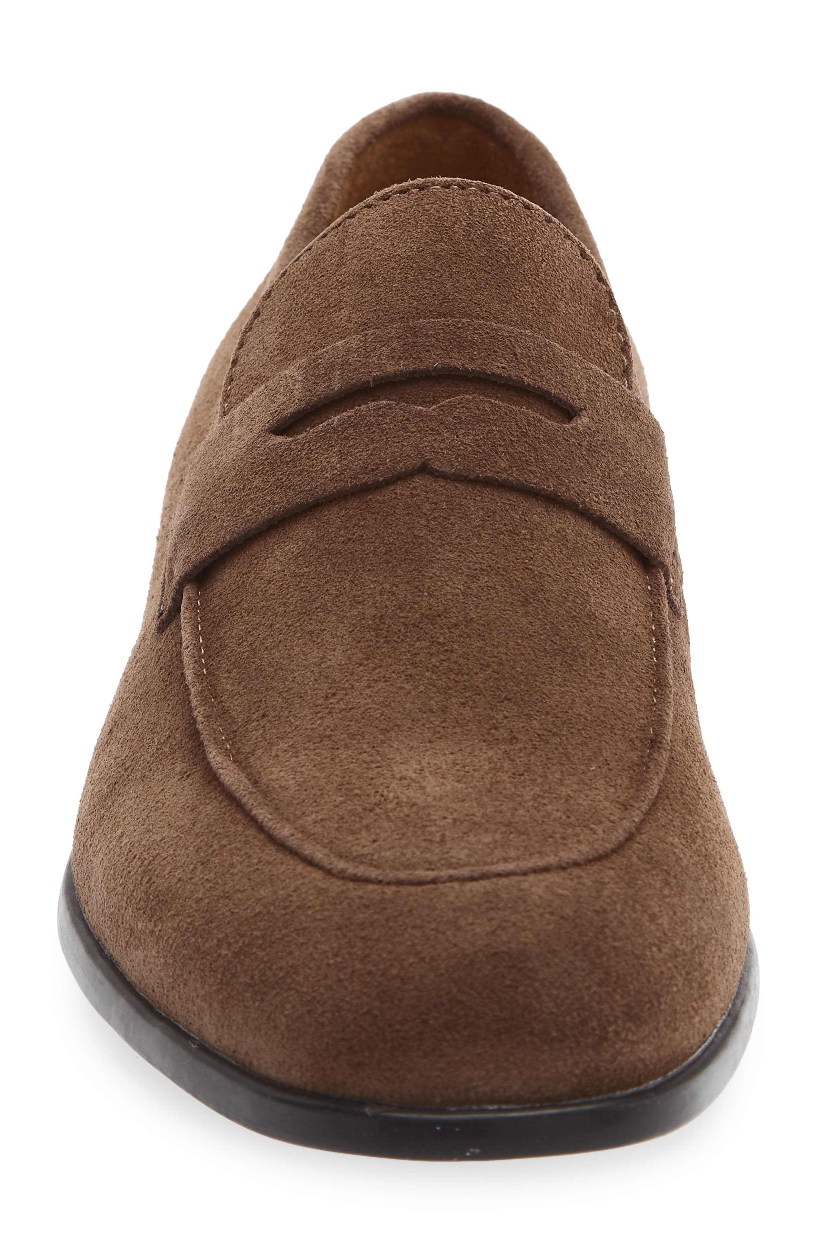 Montagna Penny Loafer, Alternate, color, SILK SUEDE CASTAGNO
