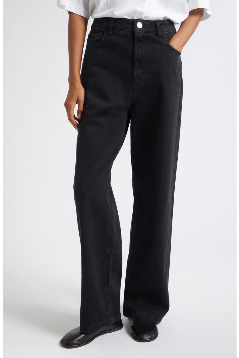 Bruun Baggy Wide Leg Jeans, Main, color, BLACK
