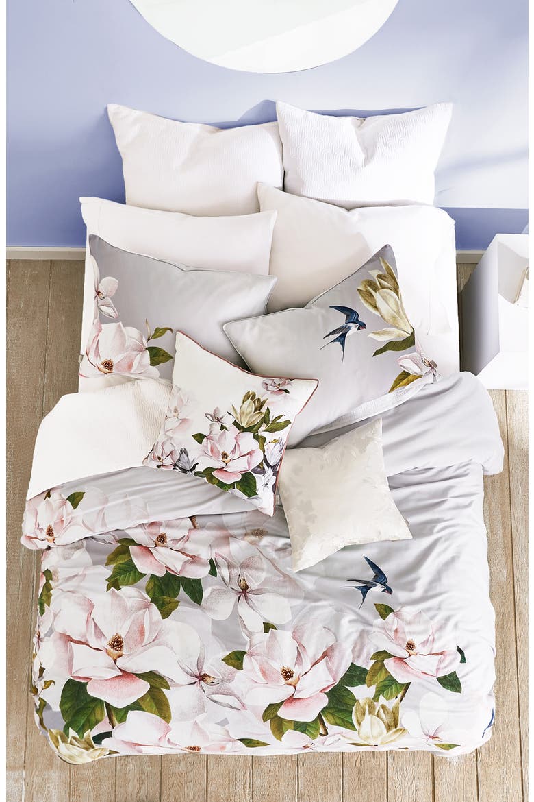 Opal Duvet Cover & Sham Set, Alternate, color, GREY