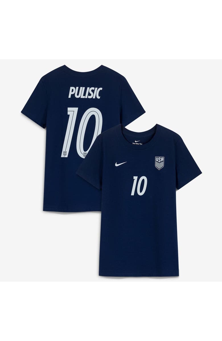 Nike Women's Nike Christian Pulisic Navy USMNT Away Name & Number T-Shirt, Main, color, Navy