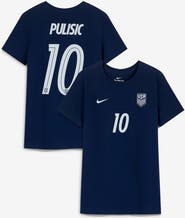 Nike Women's Nike Christian Pulisic Navy USMNT Away Name & Number T-Shirt