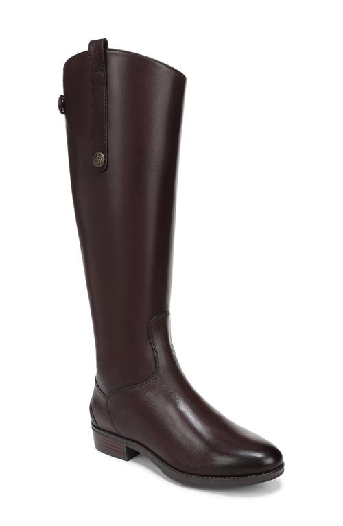 Sam Edelman Penny Tall Leather Riding Boot In Burgundy