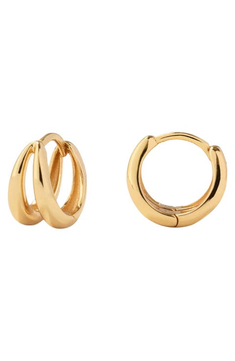 Split Huggie Hoop Earrings