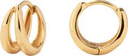 MADE BY MARY Split Huggie Hoop Earrings