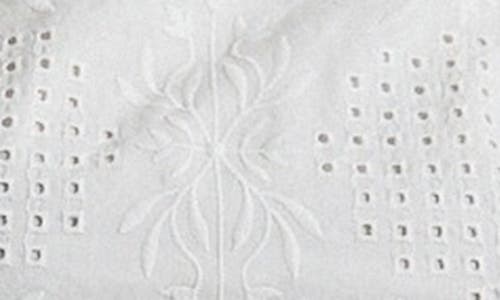 Derek Lam 10 Crosby Sage Garden Tile Cotton Eyelet Minidress In White
