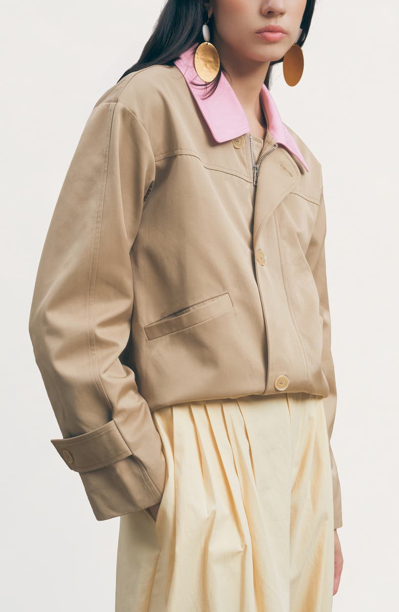 MAUDE CLUB Brooke Jacket, Alternate, color, Tan Pink