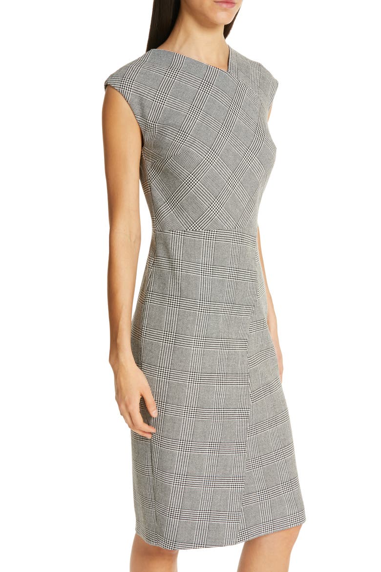 Dechesta Glen Plaid Sheath Dress, Alternate, color, BLACK FANTASY