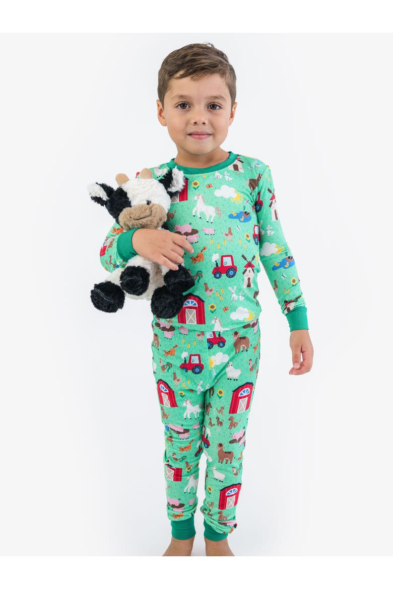 SoftSnooze Long Sleeve Pajama Set, Alternate, color, Farm Friends