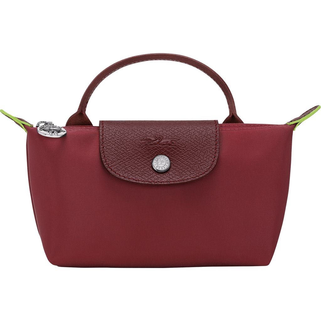 Longchamp Le Pliage Recycled Canvas Cosmetics Case In Red