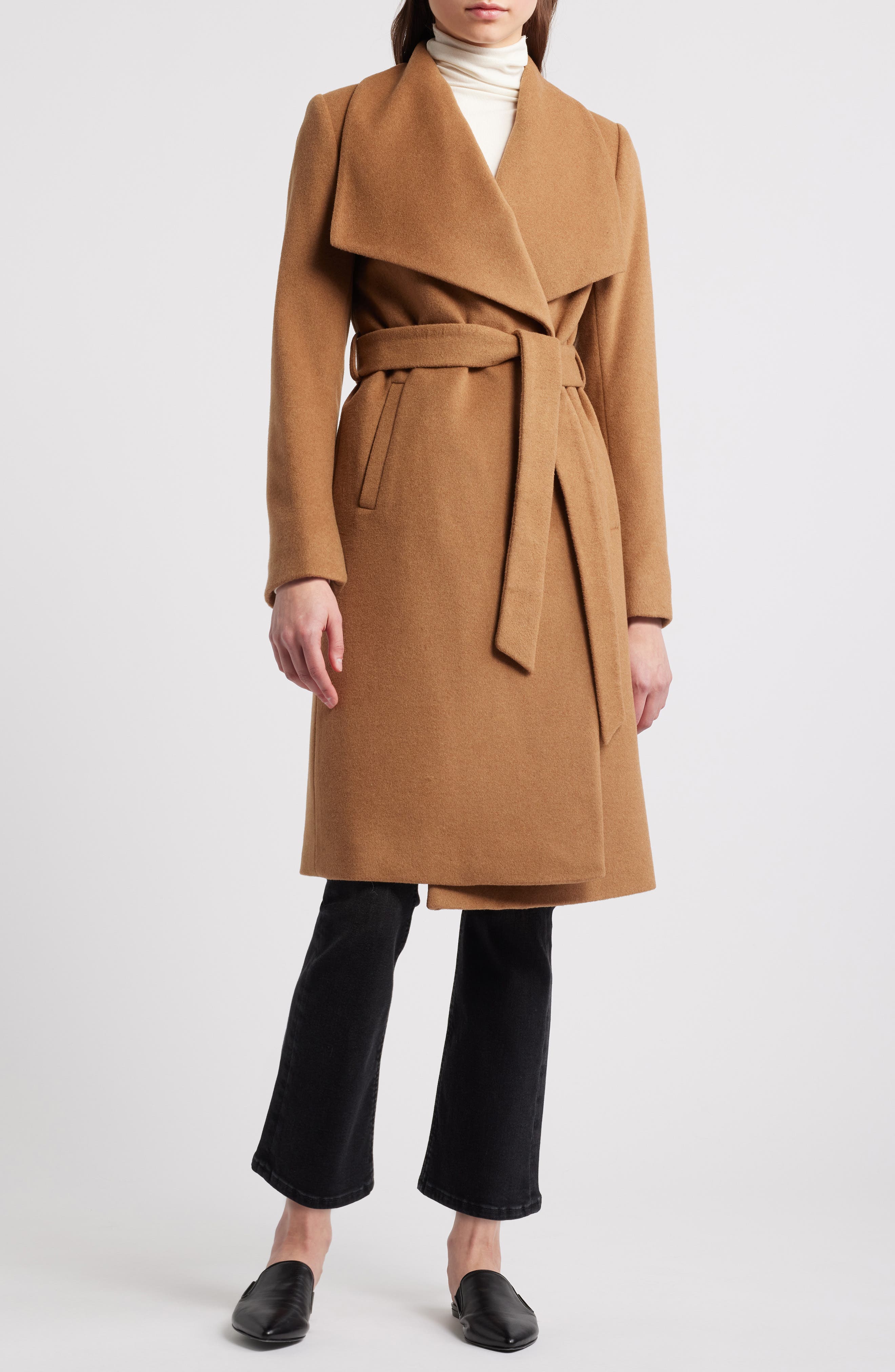 tie belted coat