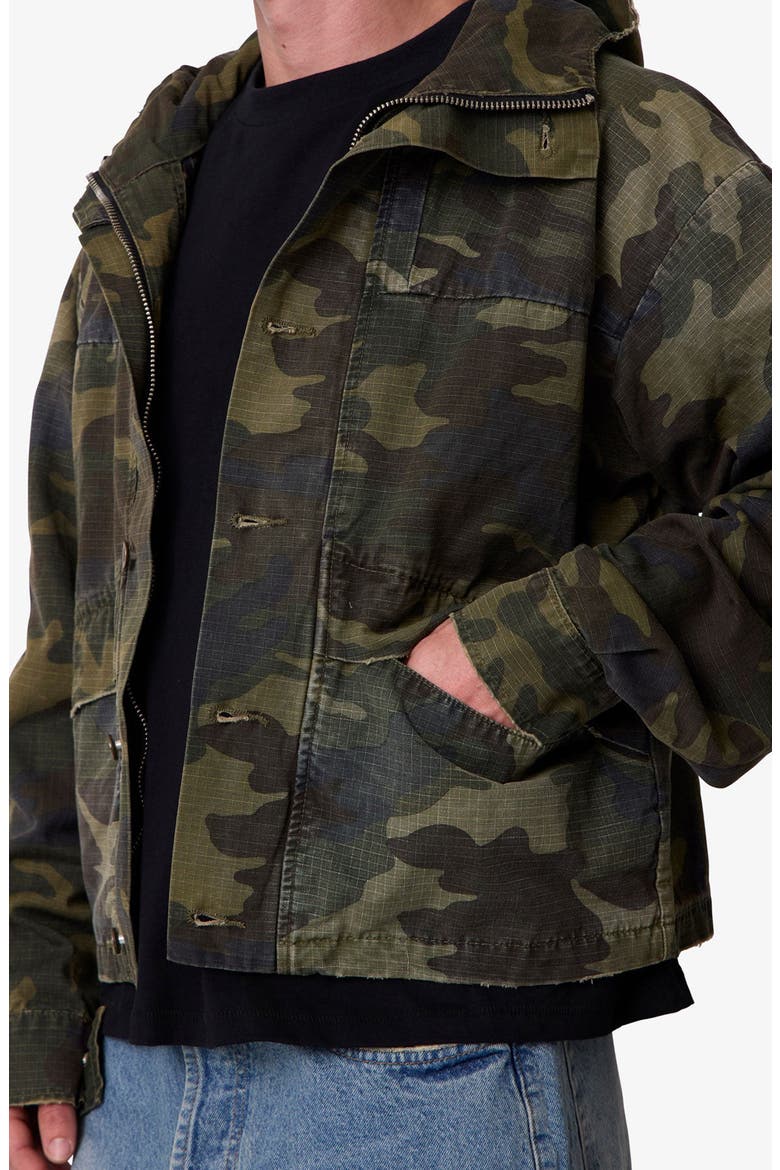 Ripstop Hooded Jacket, Alternate, color, CAMO