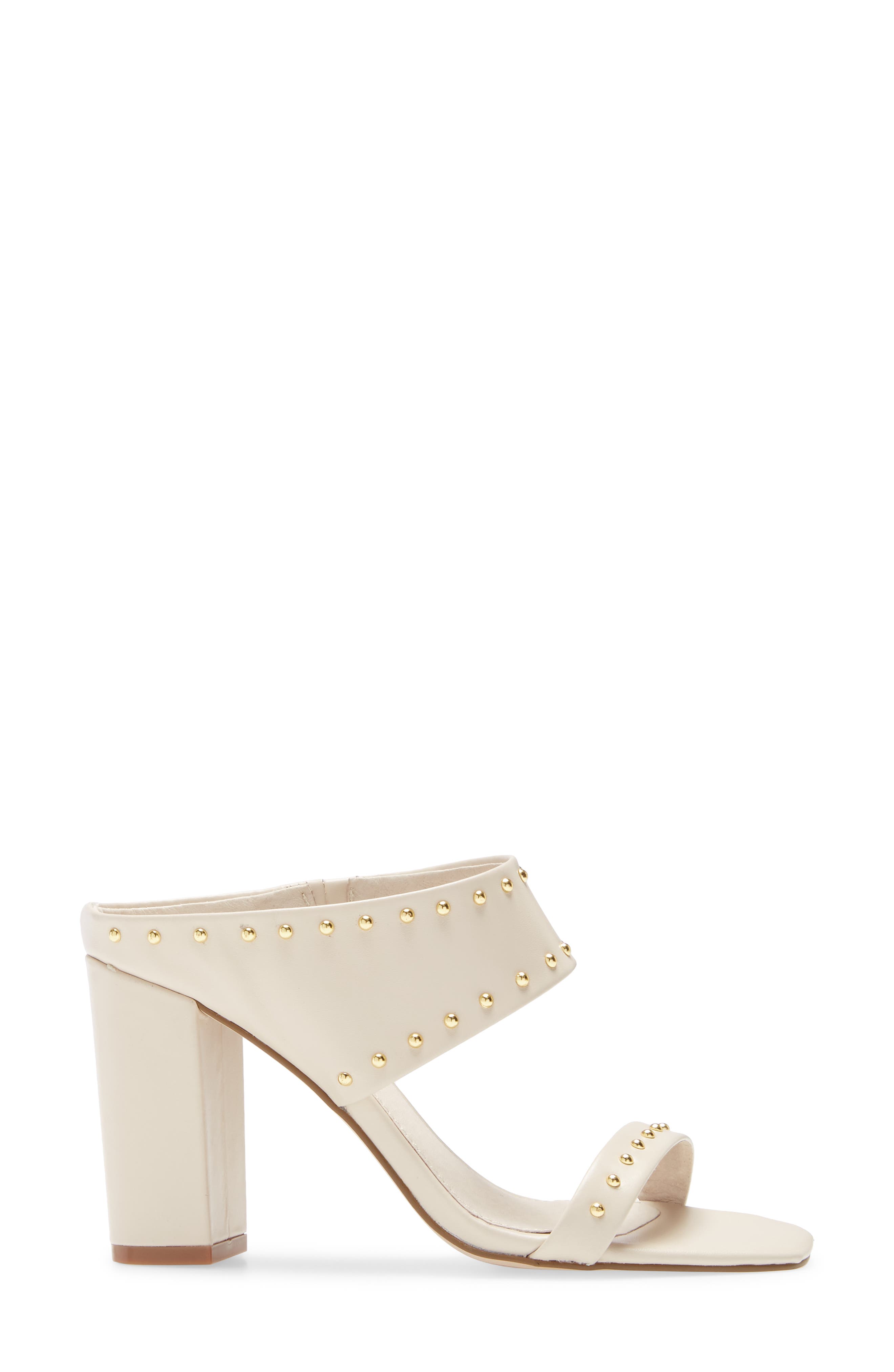 Spears Studded Slide Sandal, Alternate, color, BONE LEATHER
