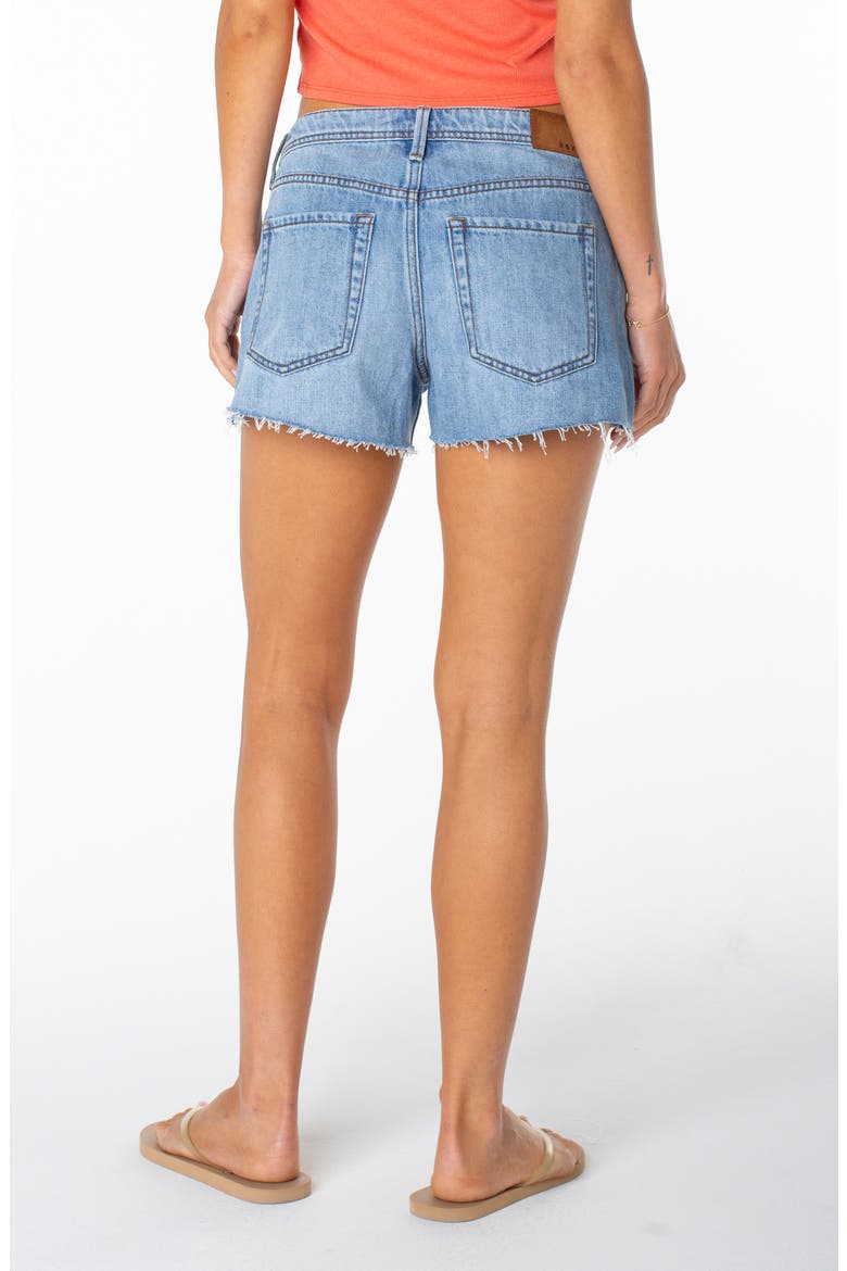 Golden Waves Embroidered Denim Cutoff Shorts, Alternate, color, PRESSURE