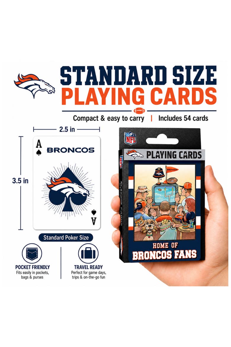 Denver Broncos Fan Deck Playing Cards, Alternate, color, Multicolor