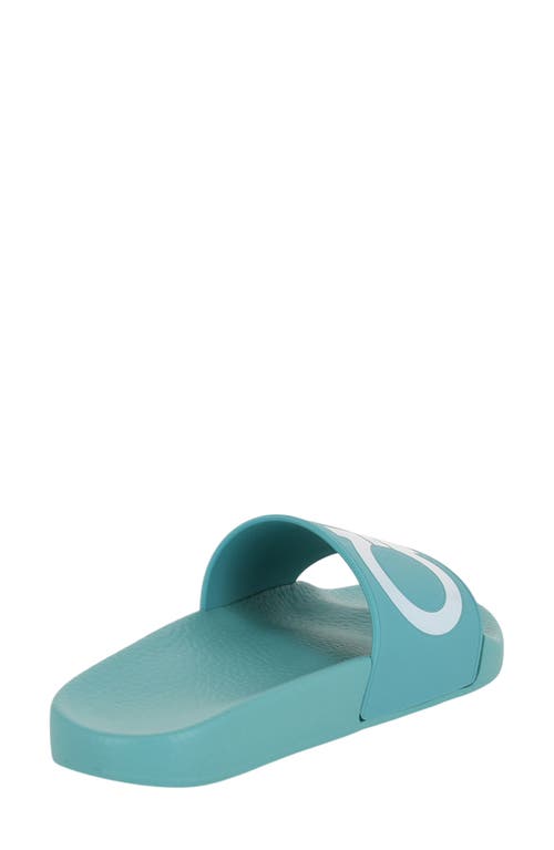 Ferragamo Groovy Gancini Slide Sandal In Blue