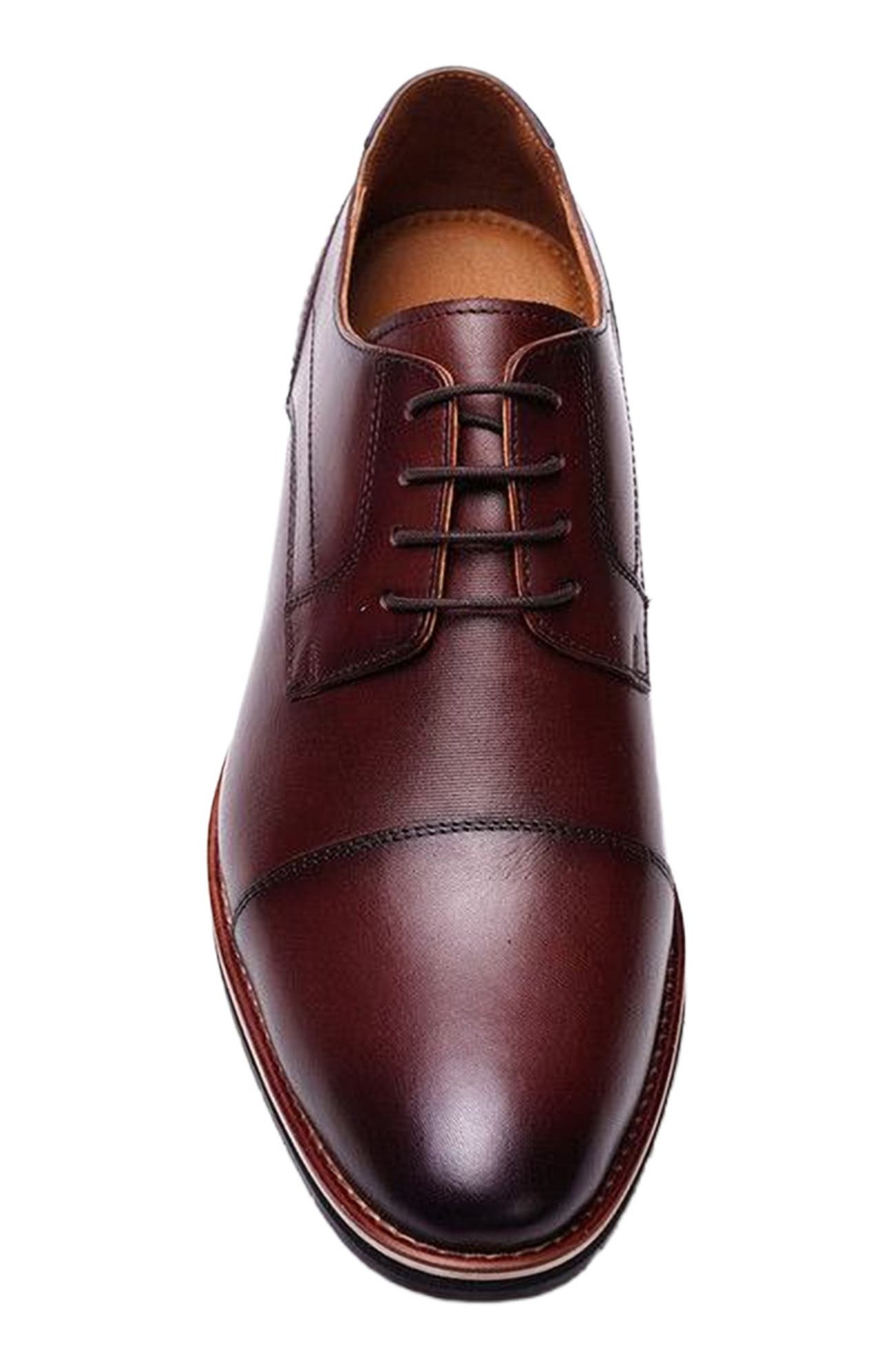 New York Lace-up Derby, Alternate, color, Brown Leather