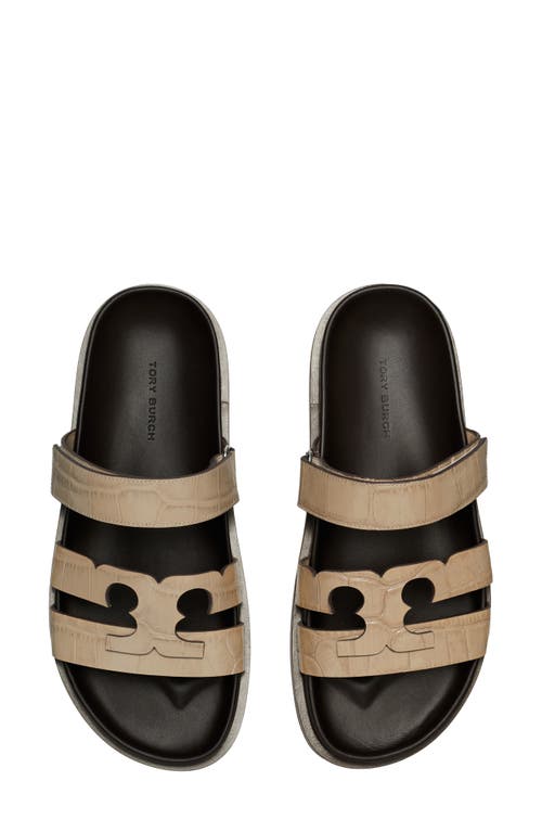 Tory Burch Ines Sport Slide Sandal In Stormy Gray/cocoa