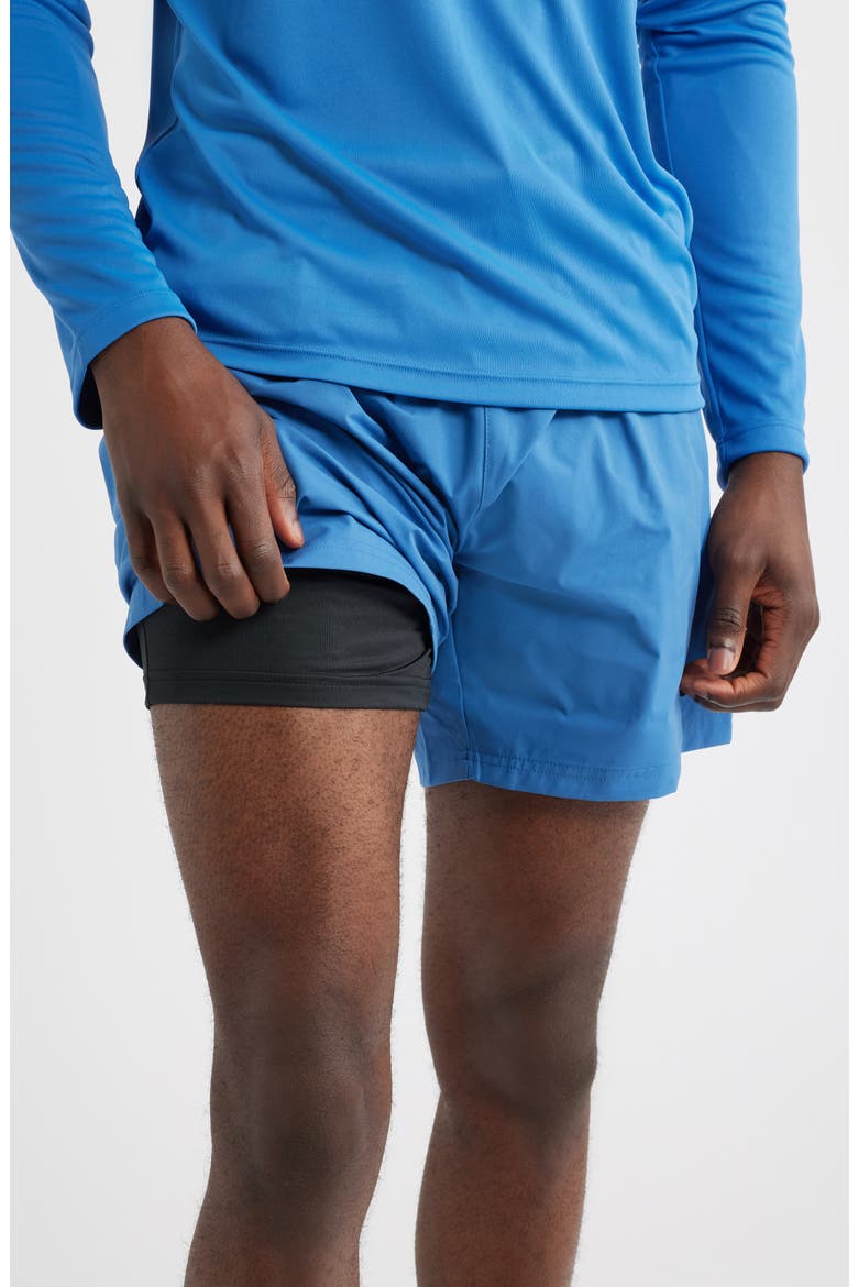 Shark Swim Trunks, Alternate, color, BRIGHT BLUE