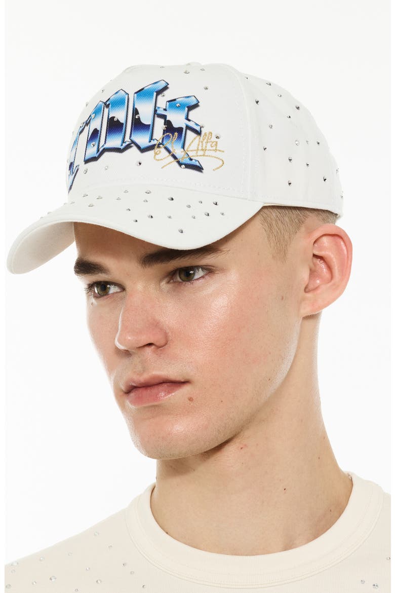 x El Alfa Logo Baseball Cap, Alternate, color, WINTER WHITE