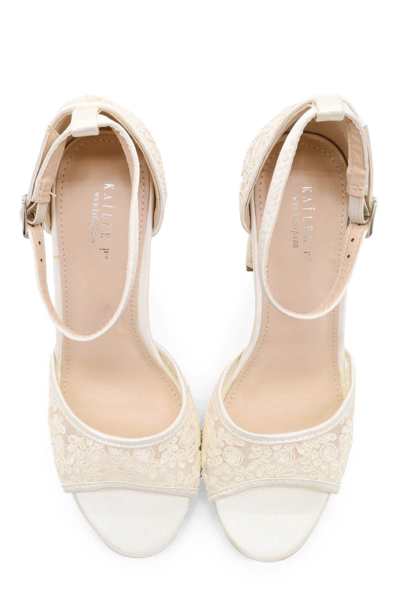 Faith Crochet Lace Block Heel Sandals, Alternate, color, Ivory