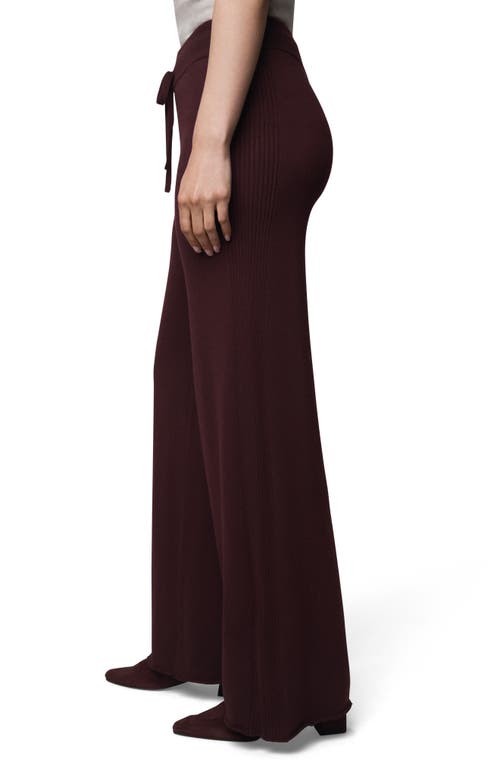 Splendid Georgie Sweater Pants In Burgundy