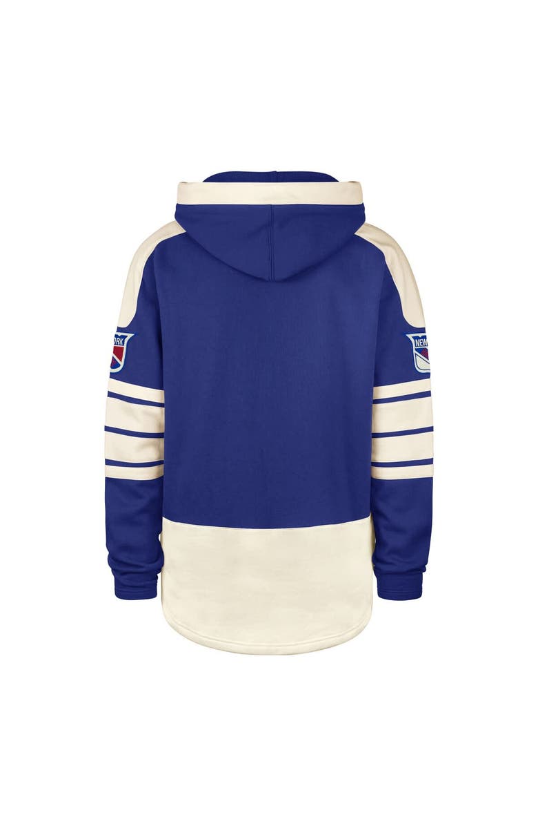 '47 Men's '47 Blue New York Rangers Blue Line Heritage Lacer Pullover Hoodie, Alternate, color, Blue