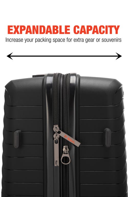 Bobcat Excavator 3 Piece Expandable Spinner Luggage Set With Tsa Lock In Black
