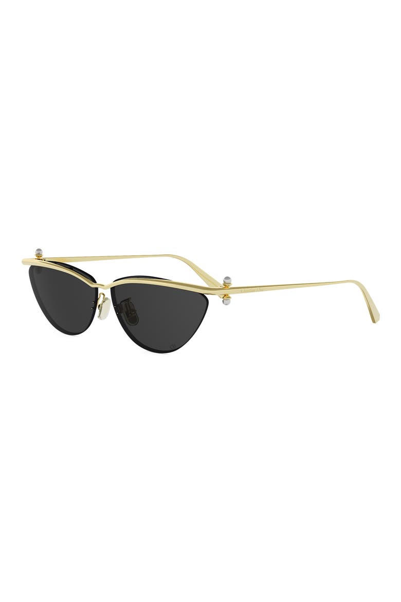 'DiorTribales B2U 61mm Cat Eye Sunglasses, Alternate, color, SHINY GOLD DH / SMOKE