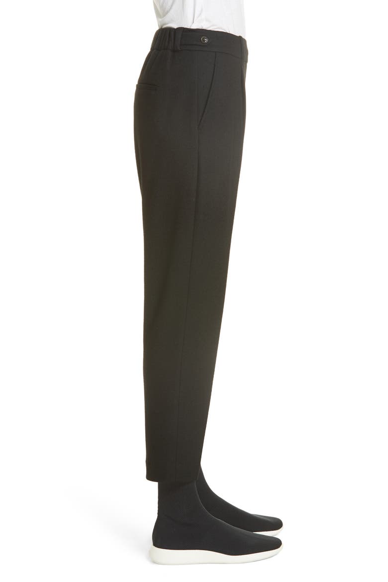 Cropped Pull-On Pants, Alternate, color, BLACK