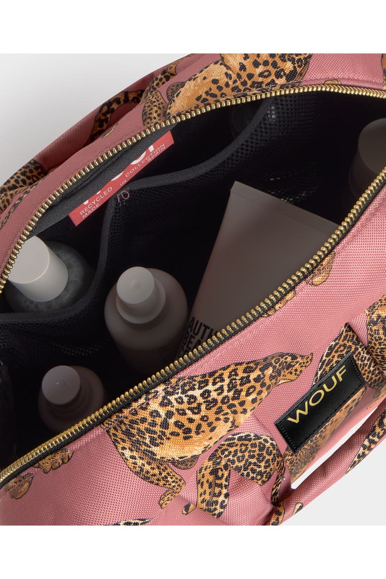 Blush Leopard Large Toiletry Bag, Alternate, color, Blush
