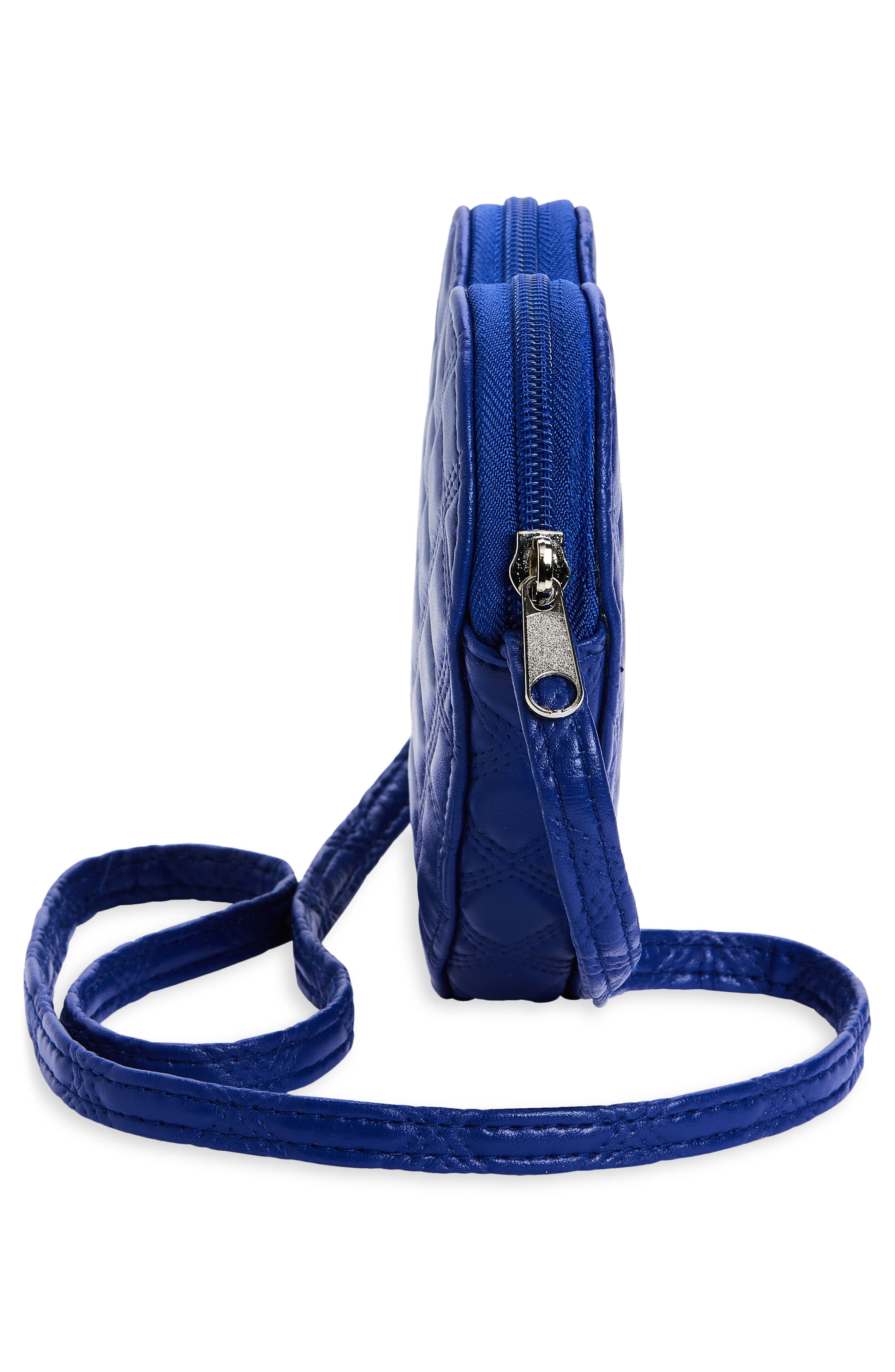 Capelli New York Kids' Quilted Heart Bag, Alternate, color, Blue