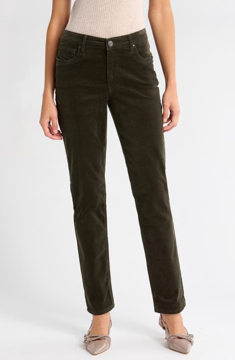 Rachael High Waist Corduroy Mom Jeans (Regular & Petite)