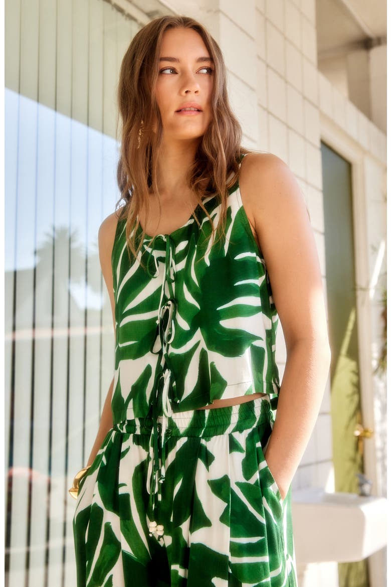 Emery Tie Front Sleeveless Top, Alternate, color, PRINT