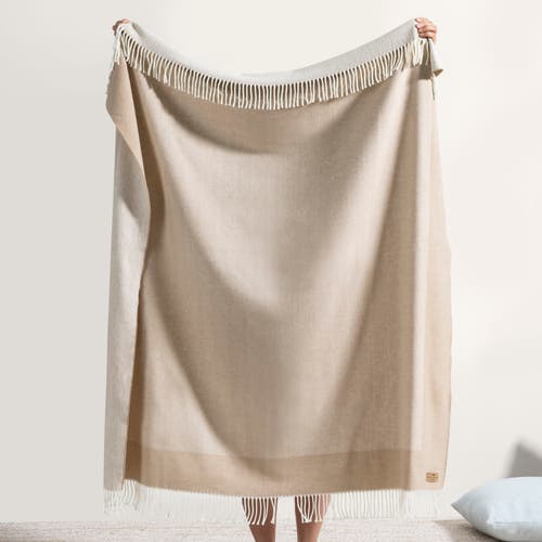 Lands Downunder Border Herringbone Throw In Sand