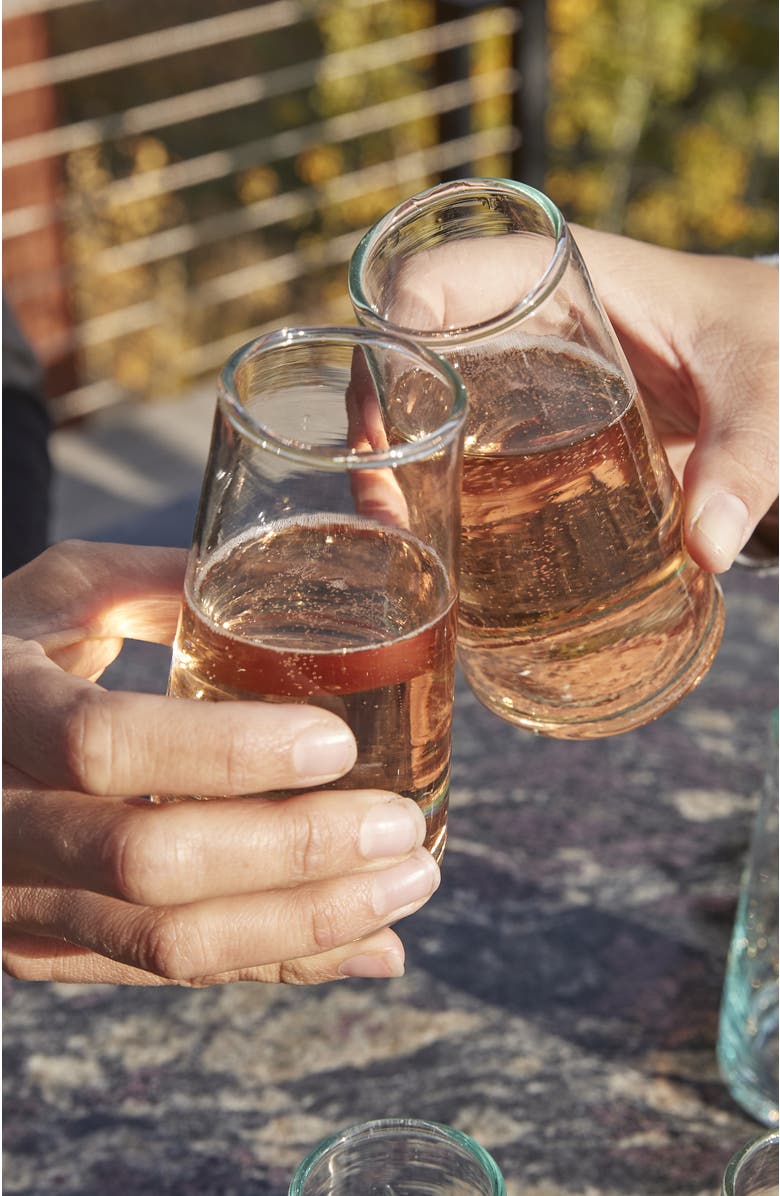 Verve Culture Moroccan Champagne Glass - Set of 6, Alternate, color, Clear