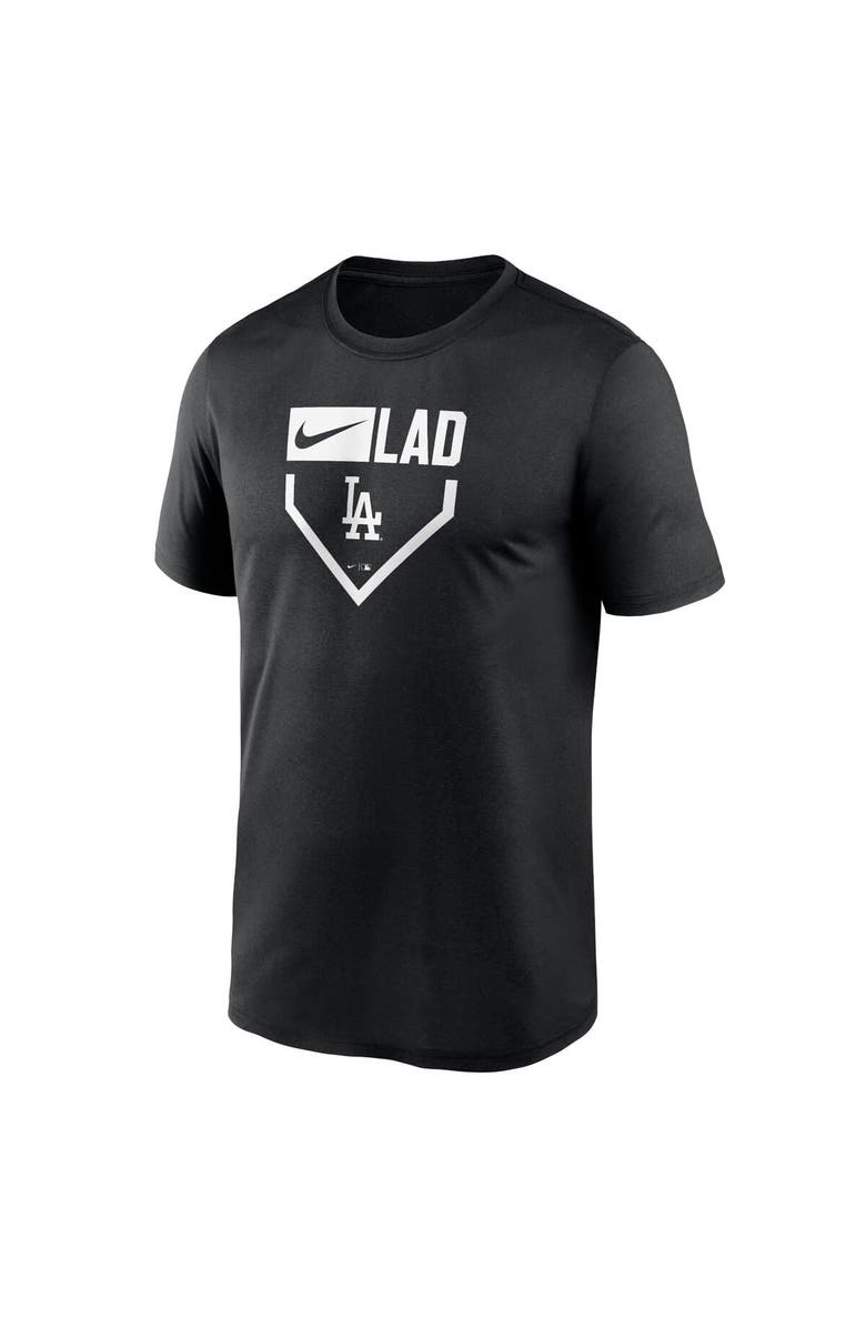 Nike Men's Nike Black Los Angeles Dodgers Home Plate Icon Legend Performance T-Shirt, Alternate, color, Black