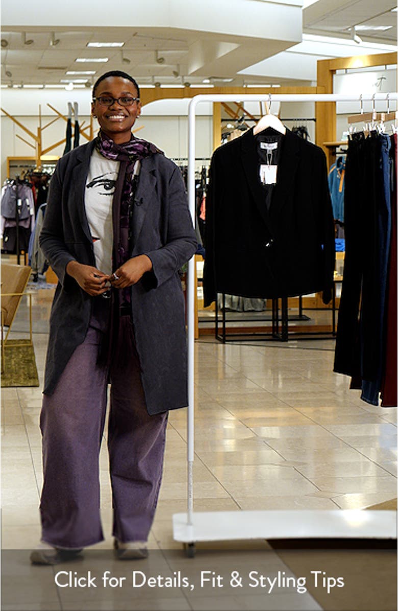 Stretch Crepe One-Button Blazer, sales video thumbnail