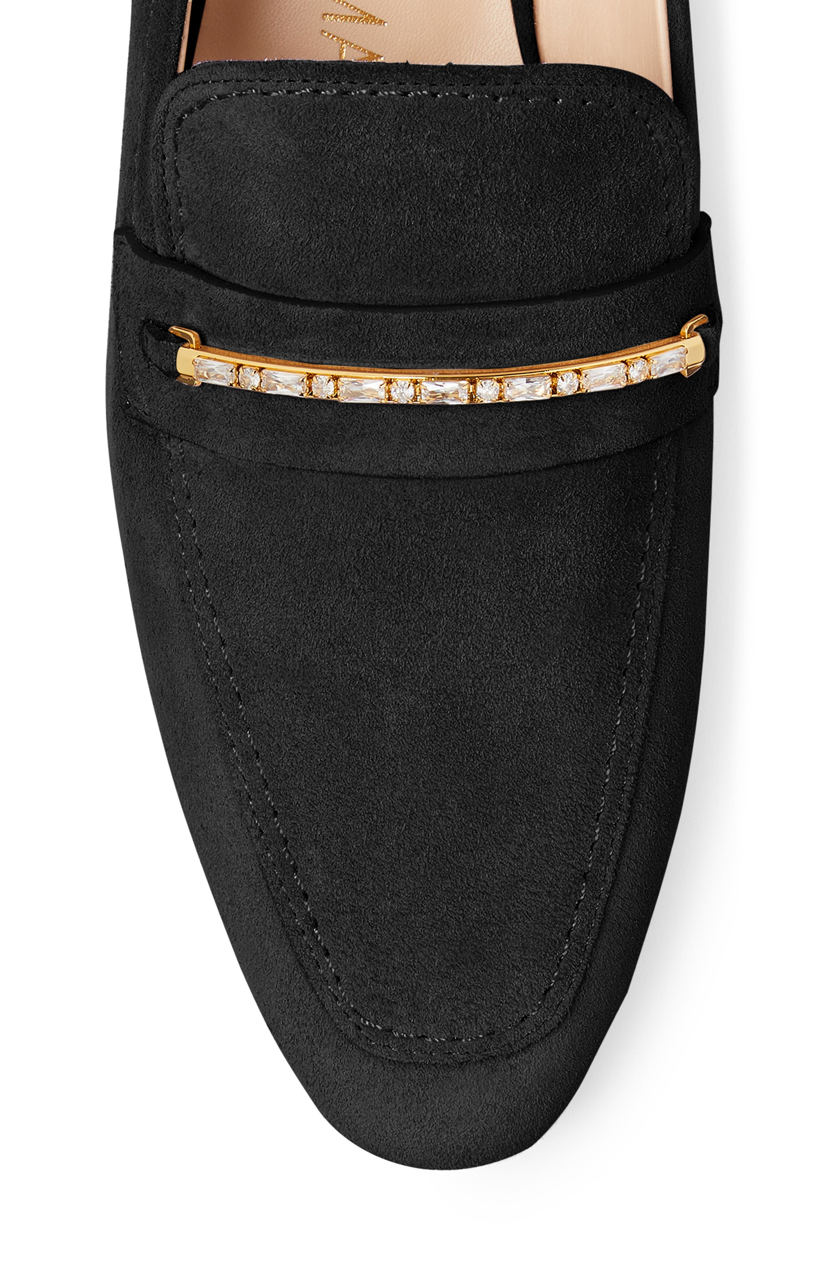 Stuart Weitzman Crystal Deco Jet Loafer, Alternate, color, 