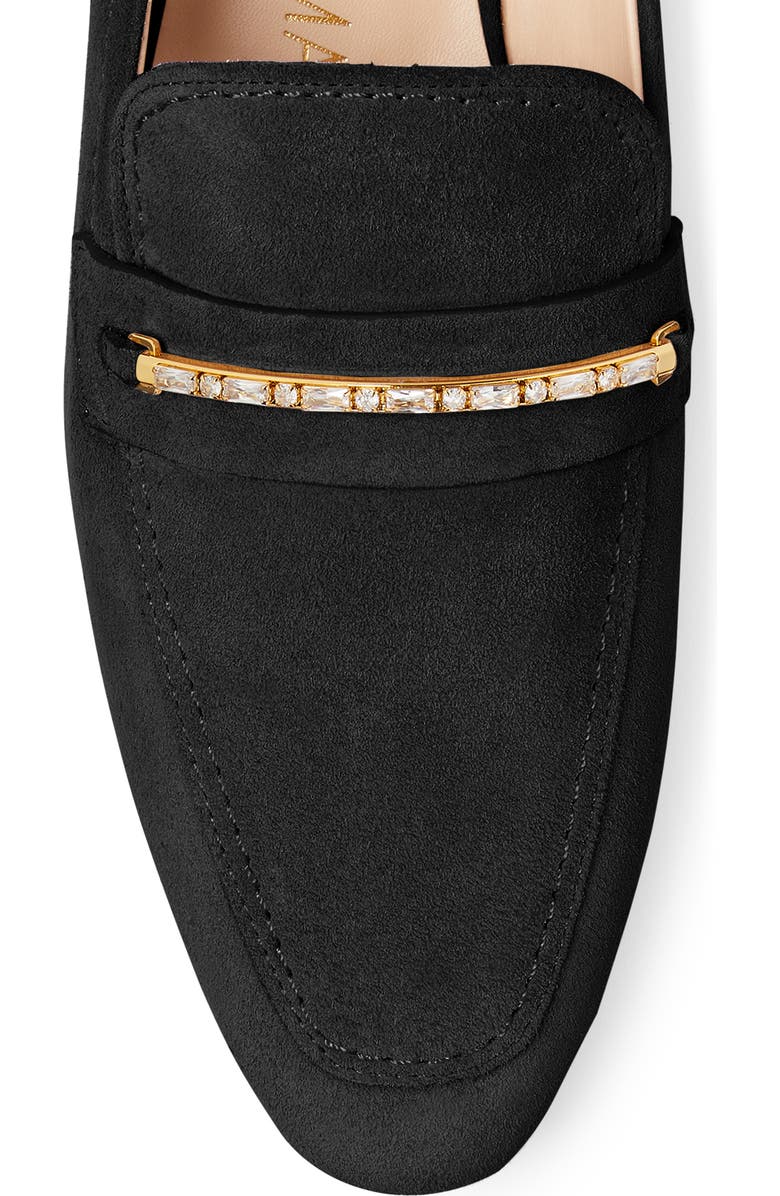 Stuart Weitzman Crystal Deco Jet Loafer, Alternate, color,