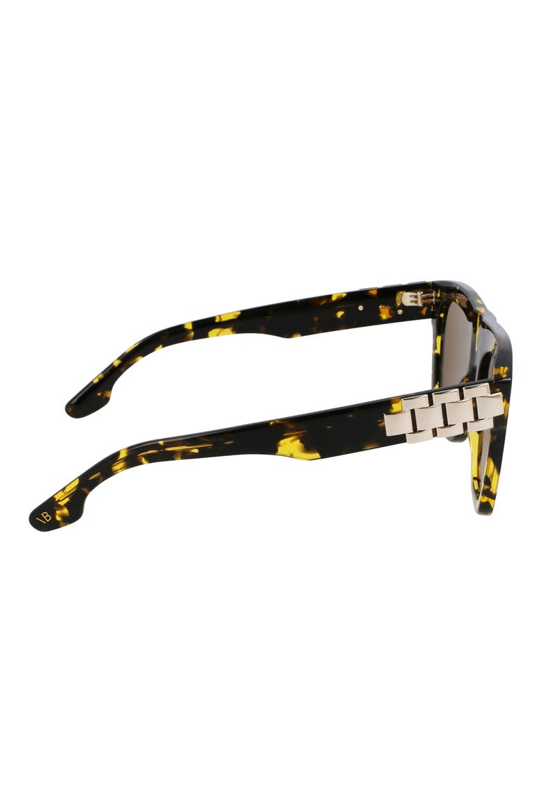 Chain Pouch 52mm Modified Rectangular Sunglasses, Alternate, color, BLACK YELLOW HAVANA